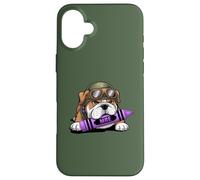 Lindo Bulldog Military I Eat Crayons Grunt MRE Eater Jarhead Carcasa para iPhone 16 Plus