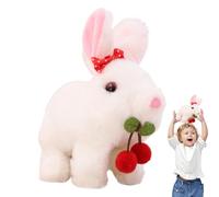 Lindo Bunny Plush - Juguete de Conejo electrónico con Sonido, y Cerezo | Realistic Soft Interactive For Boys, Girls, Easter Gift Bunny Electronic Moving Toy Holiday