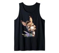Lindo Burro bebé Mirando con diseño de Lavanda Camiseta sin Mangas