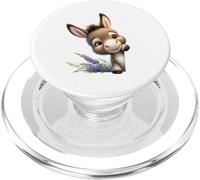 Lindo Burro bebé Mirando con diseño de Lavanda PopSockets PopGrip para MagSafe