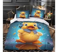 Lindo burro mirando a escondidas Funda de Edredón 3 Piezas Impresión 3D Cierre de Cremallera Oculta con Fundas de Almohada Lavables Animal dibujado a mano Funda Edredon for niños Double（200x200cm）