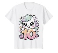 Lindo Caballo Animal 10 cumpleaños niña B-día 10 años Camiseta