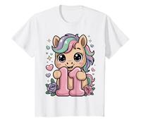 Lindo Caballo Animal 11 Cumpleaños Niña B-día 11 años Camiseta