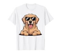 Lindo cachorro con gafas de sol, amante de los perros Golden Retriever Camiseta