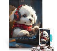 Lindo Cachorro de Perro Jugador Rompecabezas de 2000 Piezas para Adolescentes Juegos educativos Cada Pieza es única: un desafiante y Divertido Juego Familiar 70x100cm
