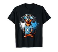 Lindo Cachorro De Perro Salchicha con Gafas De Sol Camiseta