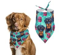 Lindo Cachorro De Rottweiler, Perro De Granja, Animal Perezoso Bufanda Triangular para Mascota Lavable Bandana para Perros Clásico Pañuelos para Perro para Mascota Decoración Vacaciones