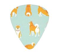 Lindo cachorro de Shiba Inu,12 púas de guitarra, 3 grosores diferentes para guitarra acústica, bajo y ukelele