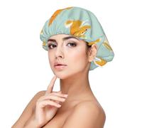Lindo cachorro de Shiba Inu,Gorro de dormir de satén para adultos - Gorro de dormir elástico para mujer, cubrecabello nocturno