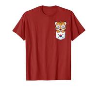 Lindo Cachorro de Tigre surcoreano en Bolsillo con Gafas de Sol Camiseta