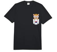 Lindo Cachorro de Tigre surcoreano en Bolsillo con Gafas de Sol Comfort Colors Adult Heavyweight T-Shirt