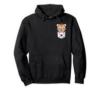 Lindo Cachorro de Tigre surcoreano en Bolsillo con Gafas de Sol Sudadera con Capucha