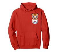 Lindo Cachorro de Tigre surcoreano en Bolsillo con Gafas de Sol Sudadera con Capucha