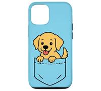 Lindo cachorro Golden Retriever Pocket Pal, divertido perro Retriever Carcasa para iPhone 12/12 Pro