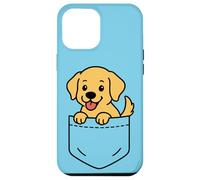 Lindo cachorro Golden Retriever Pocket Pal, divertido perro Retriever Carcasa para iPhone 12 Pro Max