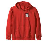 Lindo cachorro Husky Pocket Pal Funny Husky Dog Lover Art Sudadera con Capucha