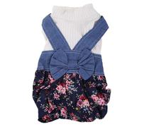 Lindo cachorro ropa mono general con un bowknot suspensión de hosl para mascotas para perros pequeños y medianos ecológicos Printhund Jumpsuits