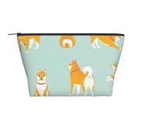 Lindo Cachorro Shiba inu, Bolsa de artículos de tocador Bolsa de Maquillaje Bolsa de cosméticos Bolsa de artículos de tocador de Viaje portátil