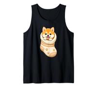 Lindo Cachorro Shiba Inu en Acogedor calcetín para bebé diseño Doggo Cutecore Camiseta sin Mangas