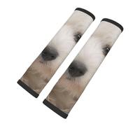 Lindo cachorro Westie, Almohadillas para cinturón de seguridad de coche, paquete de 2 almohadillas para arnés, funda multifuncional para cinturón de seguridad