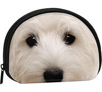 Lindo Cachorro Westie, Cartera Shell Bolsa de Maquillaje Mujeres Bolsa de Almacenamiento pequeño Monedero Shell Cambio Bolsa