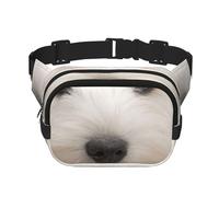 Lindo Cachorro Westie,Riñonera Cuadrada de Doble Capa, Bolso de Viaje, Bolso Informal para el Pecho.