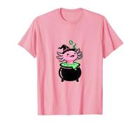 Lindo caldero de Bruja ajolote Divertido de Halloween Camiseta