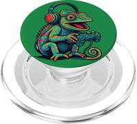 Lindo camaleón controlador de videojuegos divertido jugador PopSockets PopGrip para MagSafe