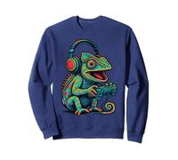 Lindo camaleón controlador de videojuegos divertido jugador Sudadera