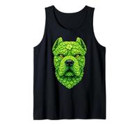 Lindo Cane Corso Perro con tréboles Arte Día de San Patricio Camiseta sin Mangas