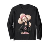 Lindo Caniche Perro Amante Ilustración De Moda Juguetón Manga Larga