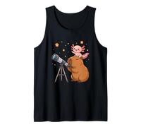 Lindo Capibara Axolotl Estrellas Espaciales Astronomía Niños Camiseta sin Mangas