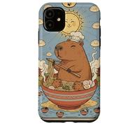 Lindo Capibara Divertido Gráfico Kawaii Ramen Y Tarot Sol Carcasa para iPhone 11
