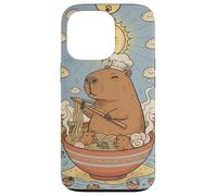 Lindo Capibara Divertido Gráfico Kawaii Ramen Y Tarot Sol Carcasa para iPhone 13 Pro