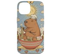 Lindo Capibara Divertido Gráfico Kawaii Ramen Y Tarot Sol Carcasa para iPhone 14