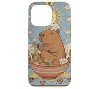 Lindo Capibara Divertido Gráfico Kawaii Ramen Y Tarot Sol Carcasa para iPhone 14 Pro MAX