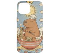 Lindo Capibara Divertido Gráfico Kawaii Ramen Y Tarot Sol Carcasa para iPhone 15