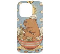 Lindo Capibara Divertido Gráfico Kawaii Ramen Y Tarot Sol Carcasa para iPhone 15 Pro