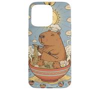 Lindo Capibara Divertido Gráfico Kawaii Ramen Y Tarot Sol Carcasa para iPhone 15 Pro MAX