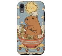 Lindo Capibara Divertido Gráfico Kawaii Ramen Y Tarot Sol Carcasa para iPhone XR