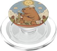 Lindo Capibara Divertido Gráfico Kawaii Ramen Y Tarot Sol PopSockets PopGrip para MagSafe