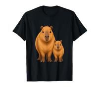 Lindo Capibara mamá y bebé Amante de los Animales Camiseta