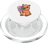 Lindo Capibara Sosteniendo Un Trato De Triple Cucharada PopSockets PopGrip para MagSafe