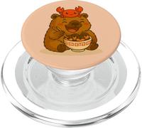 Lindo Capibara y Cangrejo Comiendo Tokoyaki Amante de la Comida Japonesa PopSockets PopGrip para MagSafe