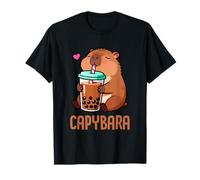 Lindo Capybara Boba Lover Kawaii Cozy Boba Tea Vibes Camiseta