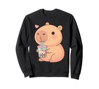 Lindo Capybara Bubble Tea Kawaii Anime Capybaras Lover Girls Sudadera