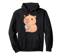 Lindo Capybara Bubble Tea Kawaii Anime Capybaras Lover Girls Sudadera con Capucha