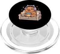 Lindo Capybara Gamer Kawaii Gaming Estética Chill Vibes PopSockets PopGrip para MagSafe
