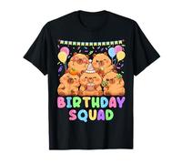 Lindo Capybara Kawaii Capy Birthday Squad Family Matching Camiseta