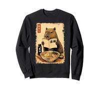 Lindo Capybara Ramen Japonés Kanji Edo Pintura Sudadera
